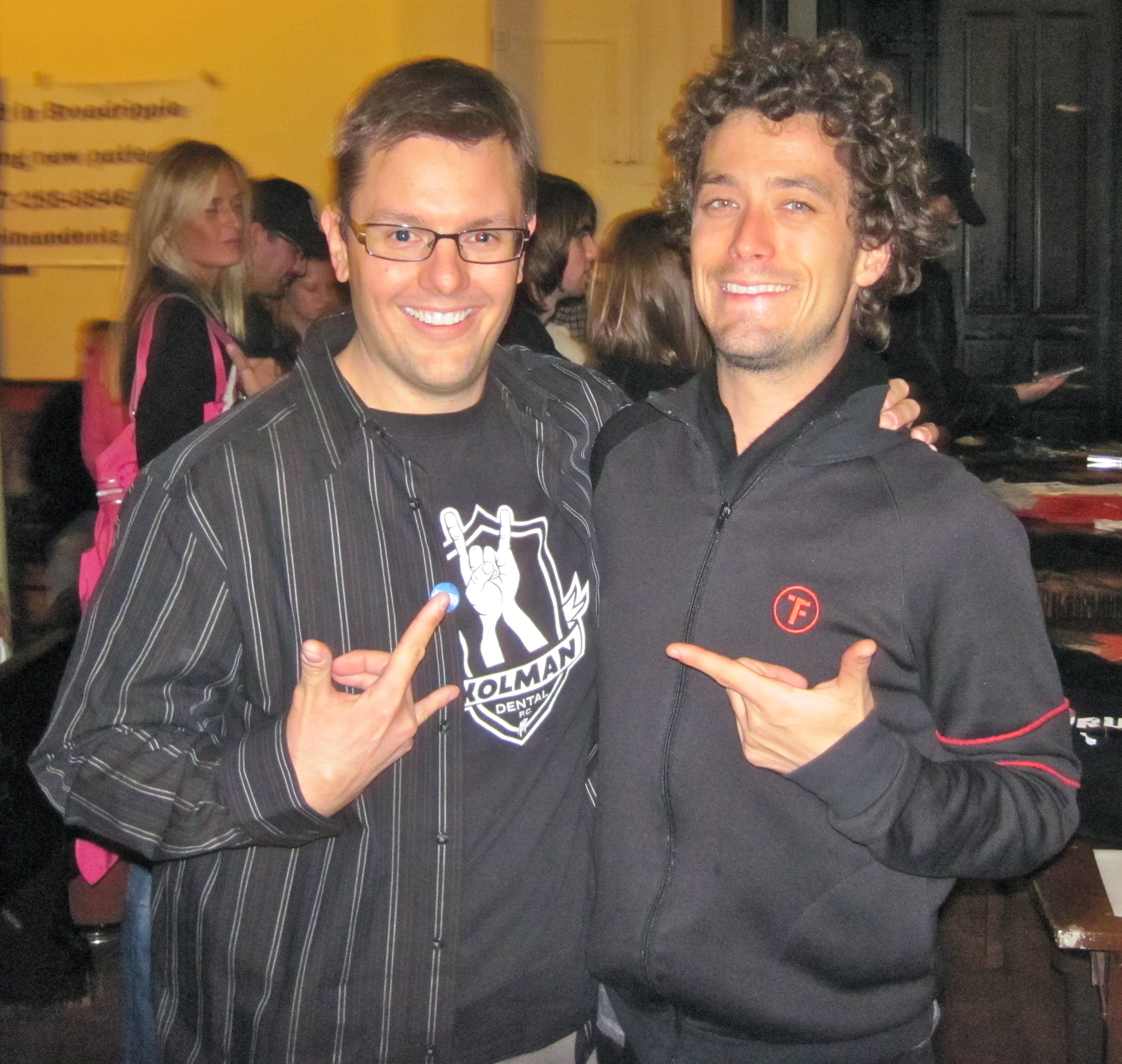 Dr. Kolman with Peter Munters from Runner Runner